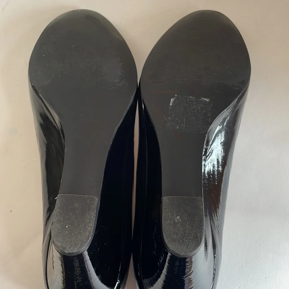 J. Crew shoes 7 Martina patent black wedges made in Italy